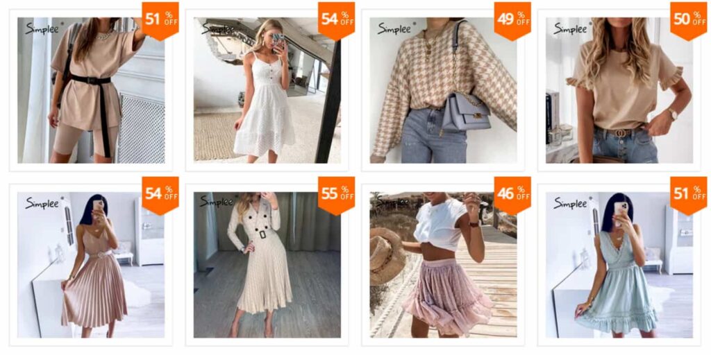 купоны от Simplee Apparel Official Store на Алиэкспресс