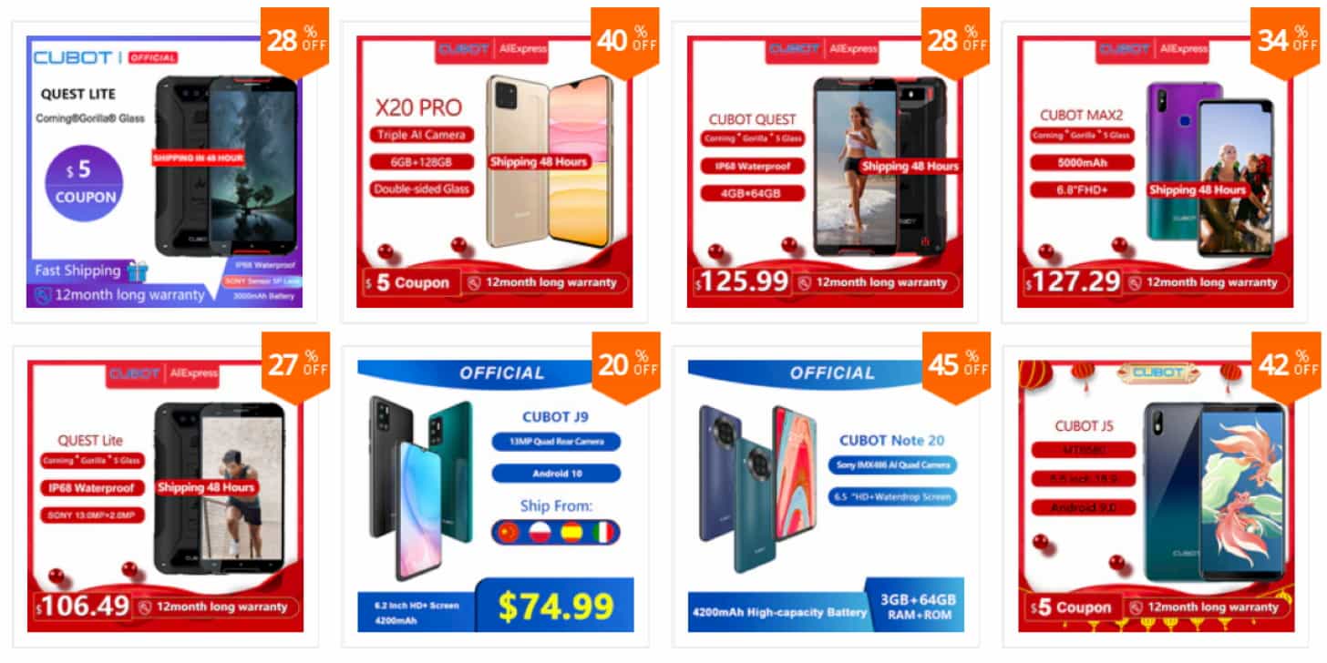 купоны от Cubot Official Store на Алиэкспресс