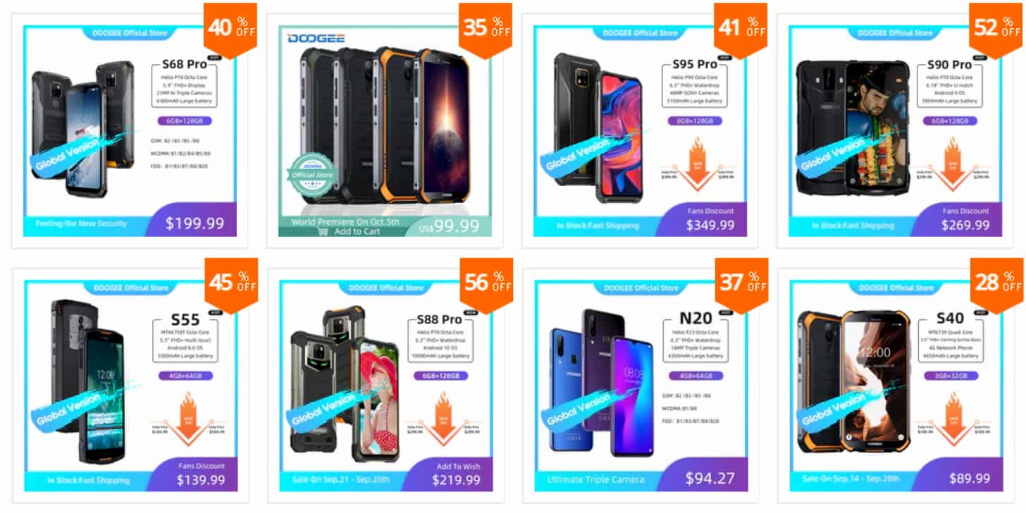 купоны от DOOGEE Official Store на Алиэкспресс