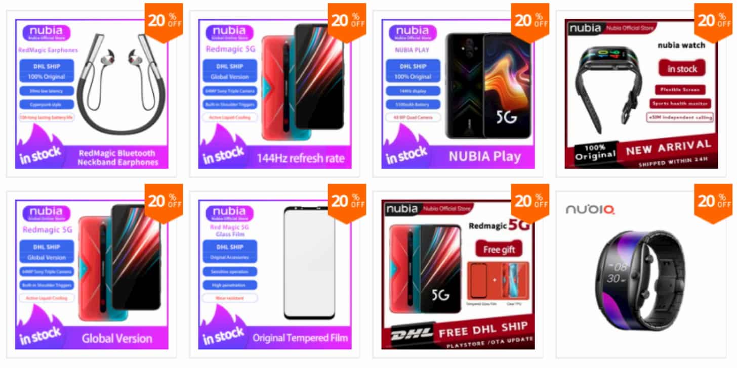 купоны от nubia Official Store на Алиэкспресс