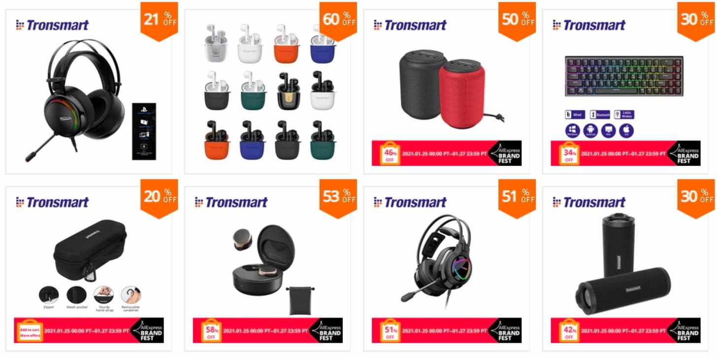 купоны от Tronsmart Official Store на Алиэкспресс