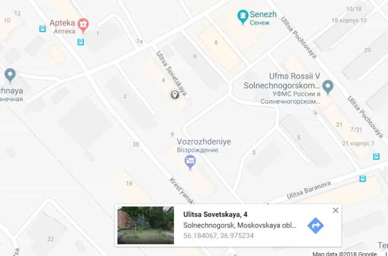 Адрес на картах Google