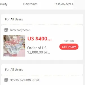Big coupon for wholesale