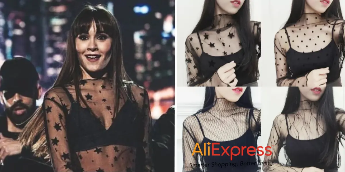 See-through blouse like Aitana