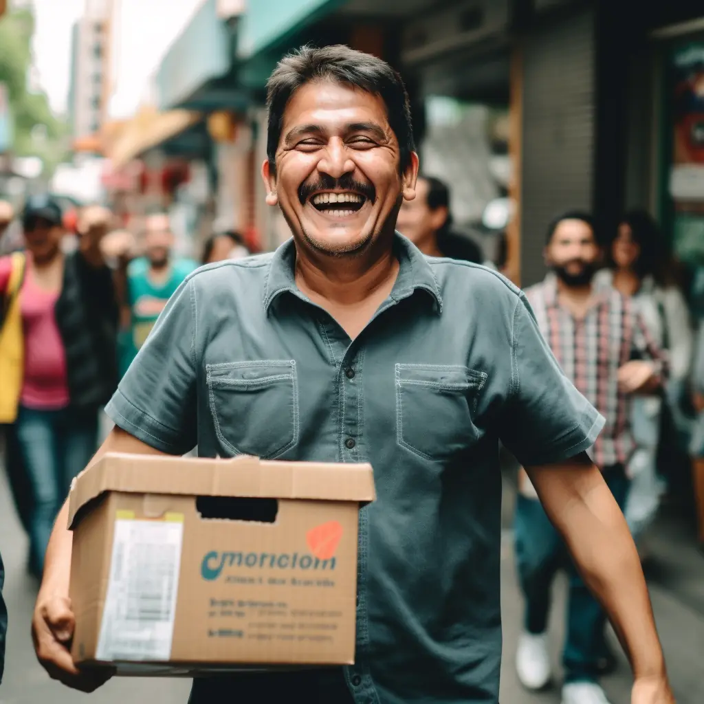 Un hombre que usaba Descuentos y promociones en AliExpress México