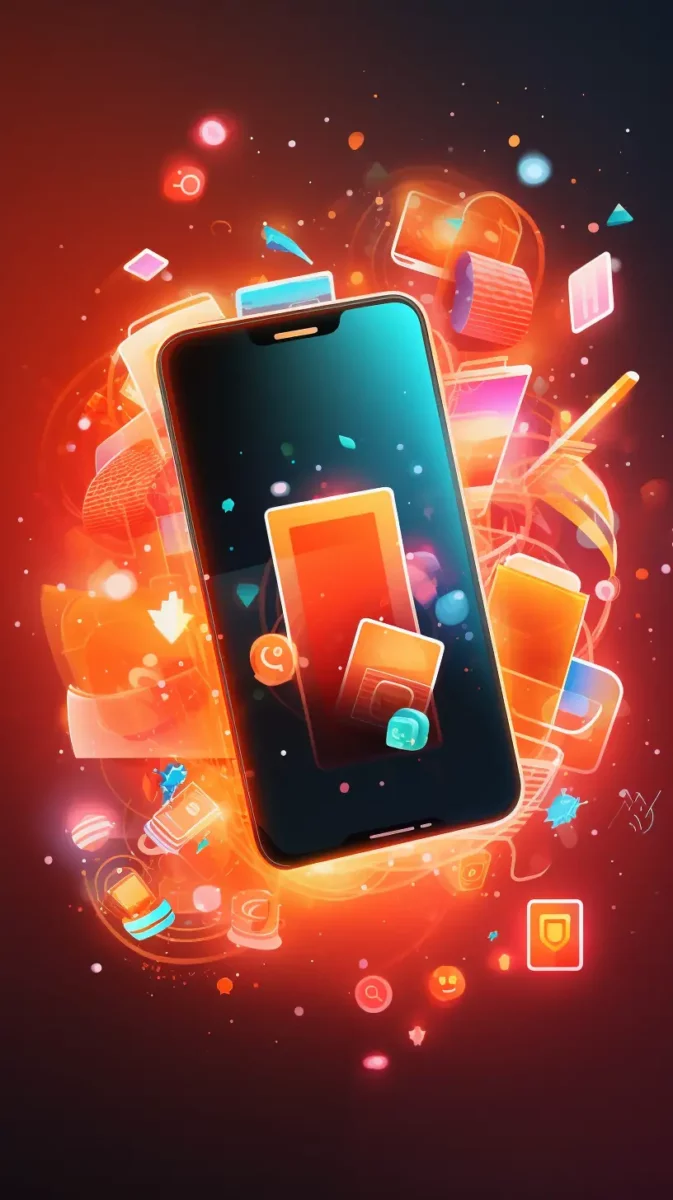 Smartphone displaying AliExpress app with a burst of popular products