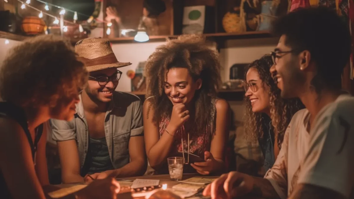 Foto de grupo de brasileiros discutindo compras no AliExpress