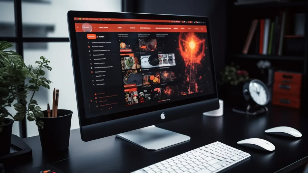 Tela de computador com arte digital do site AliExpress Brasil