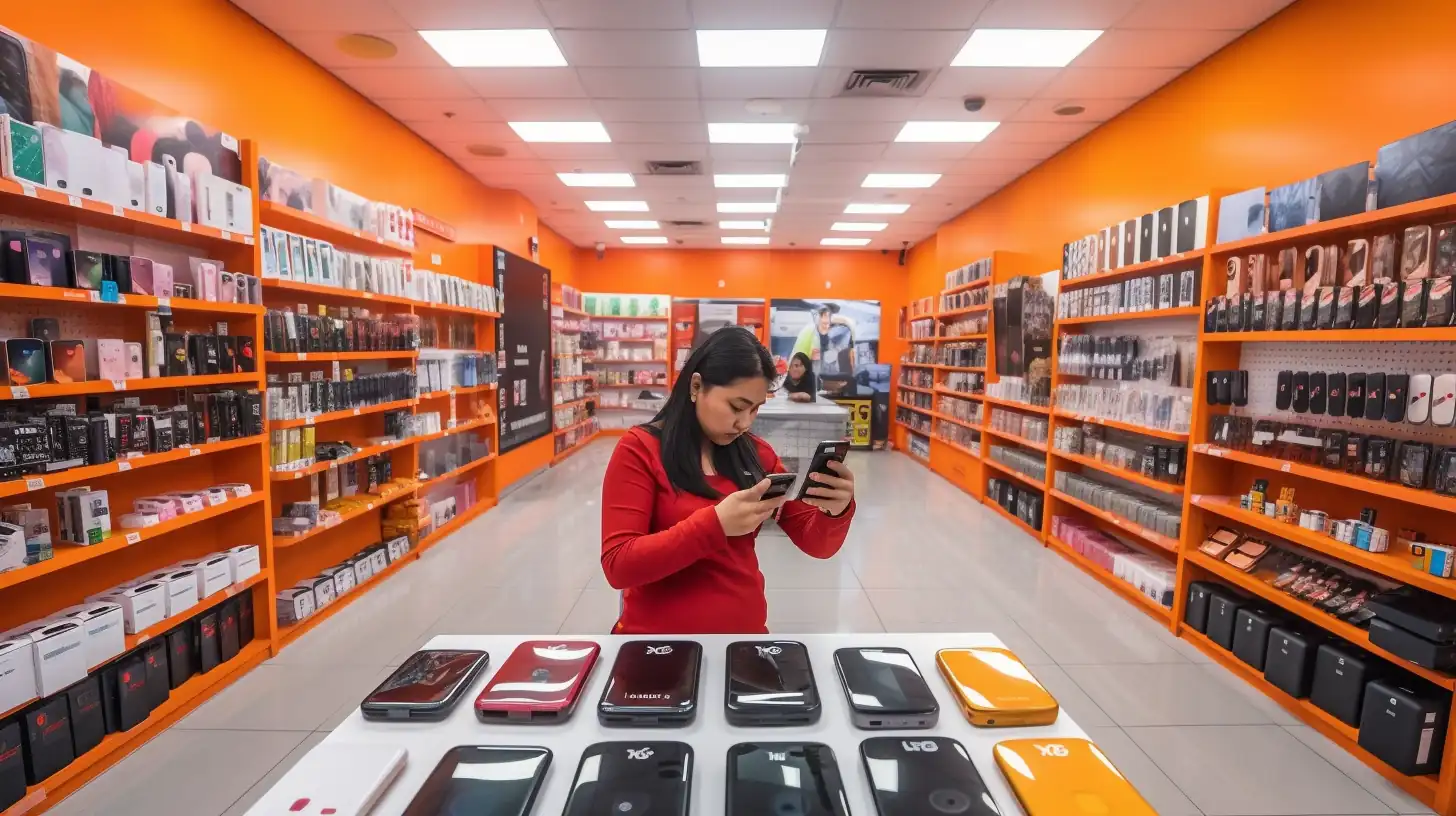 Un comprador peruano elige un smartphone comparando modelos