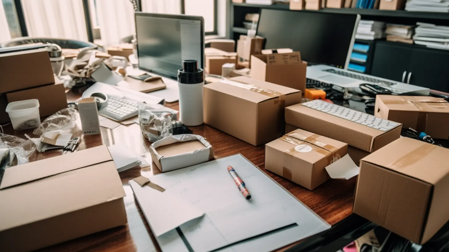 AliExpress dropshipper organizing packages