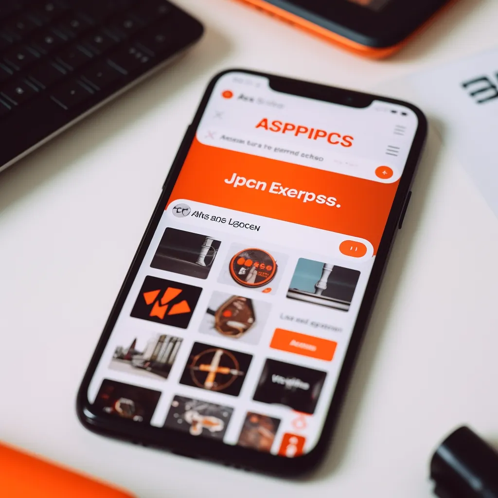 Smartphone displaying AliExpress USA app