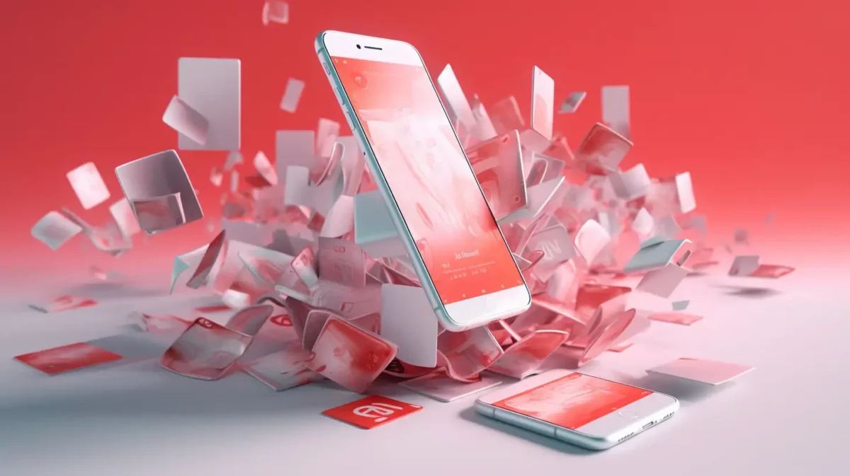 AliExpress coupons floating above a smartphone