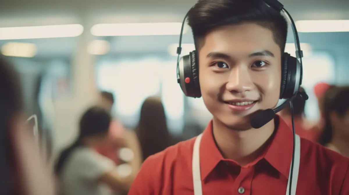 AliExpress customer service representative answering calls