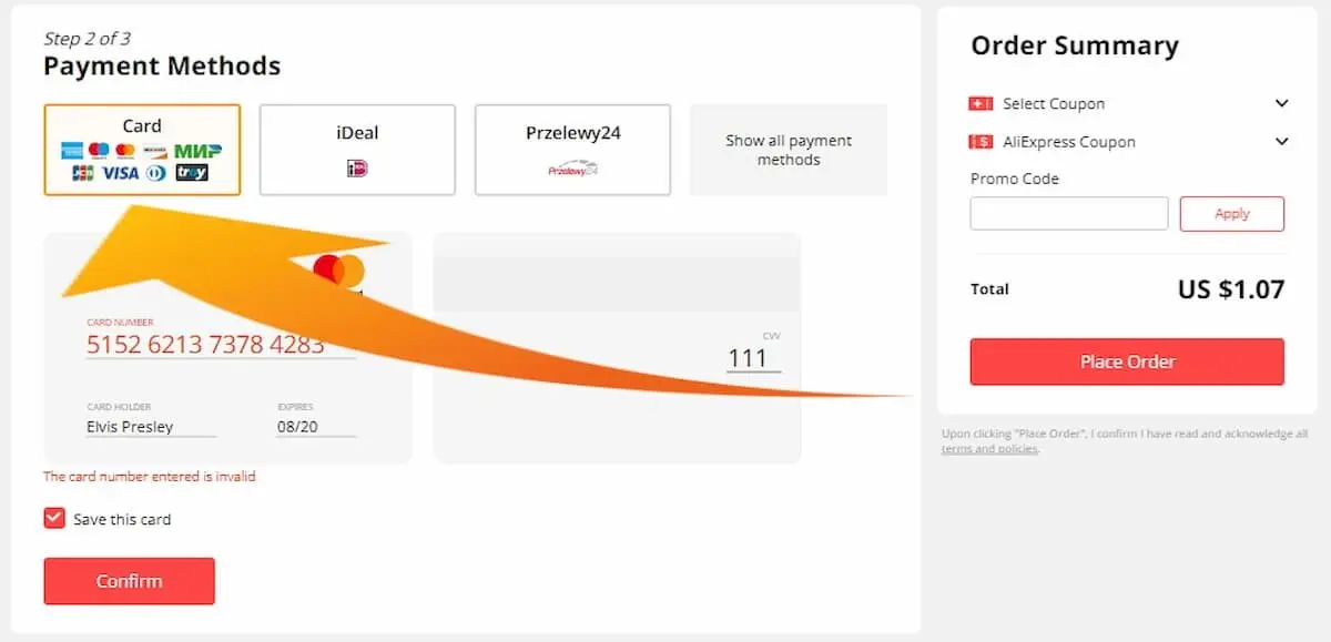 If you have already made a payment on Aliexpress