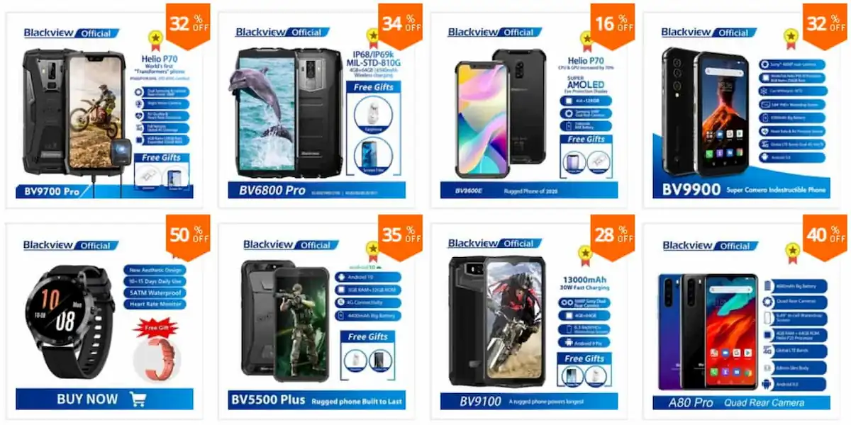 BLACKVIEW Store on AliExpress Durable Phones