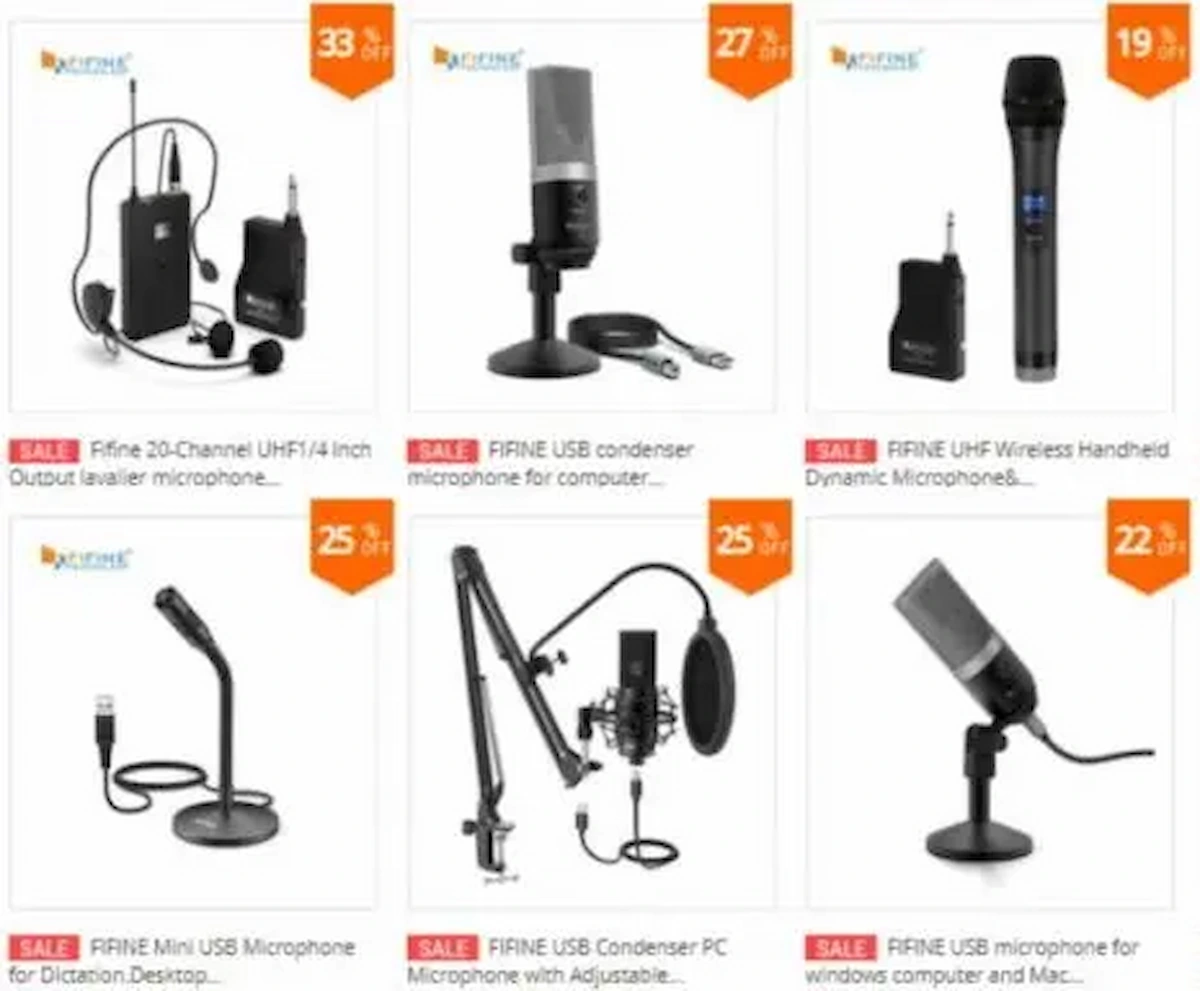 FIFINE Store on AliExpress Microphones and Sound Gear