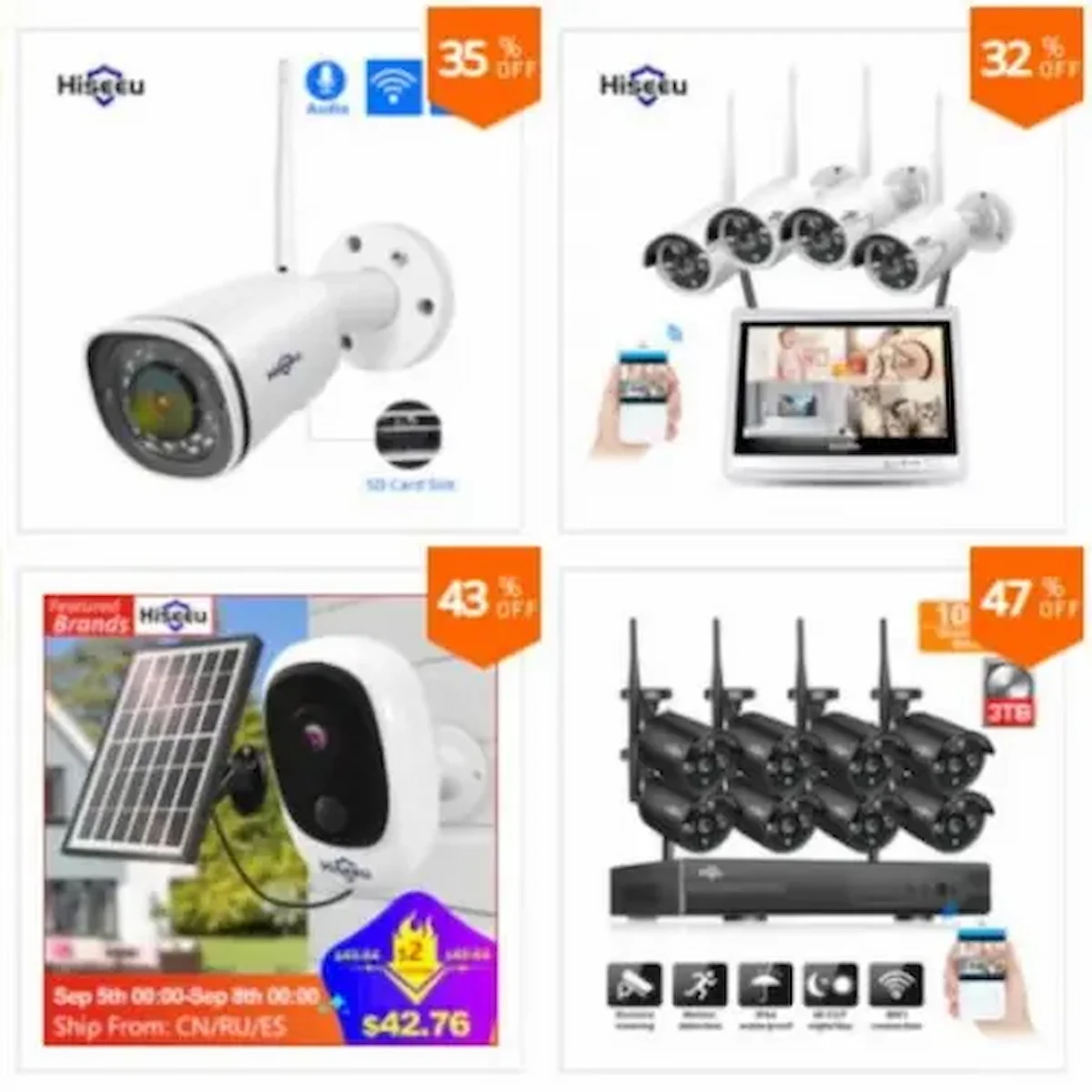Hiseeu Store on AliExpress Surveillance Systems