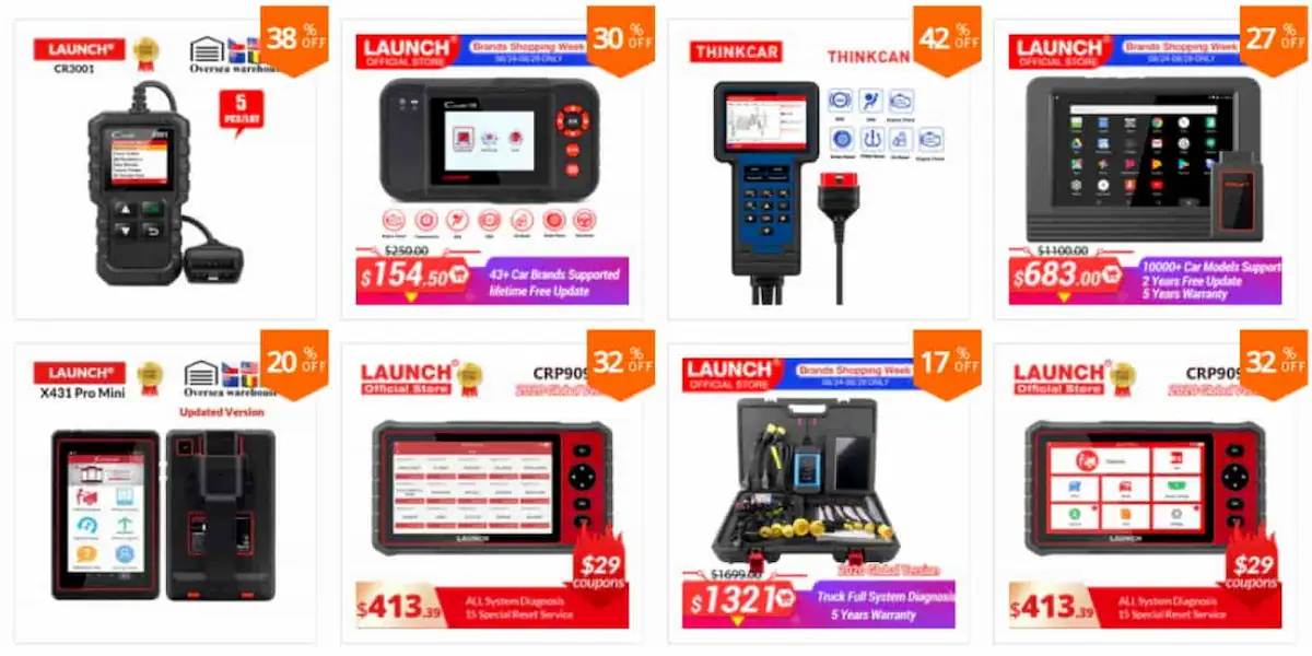 Launch Store on AliExpress Automotive Equipment