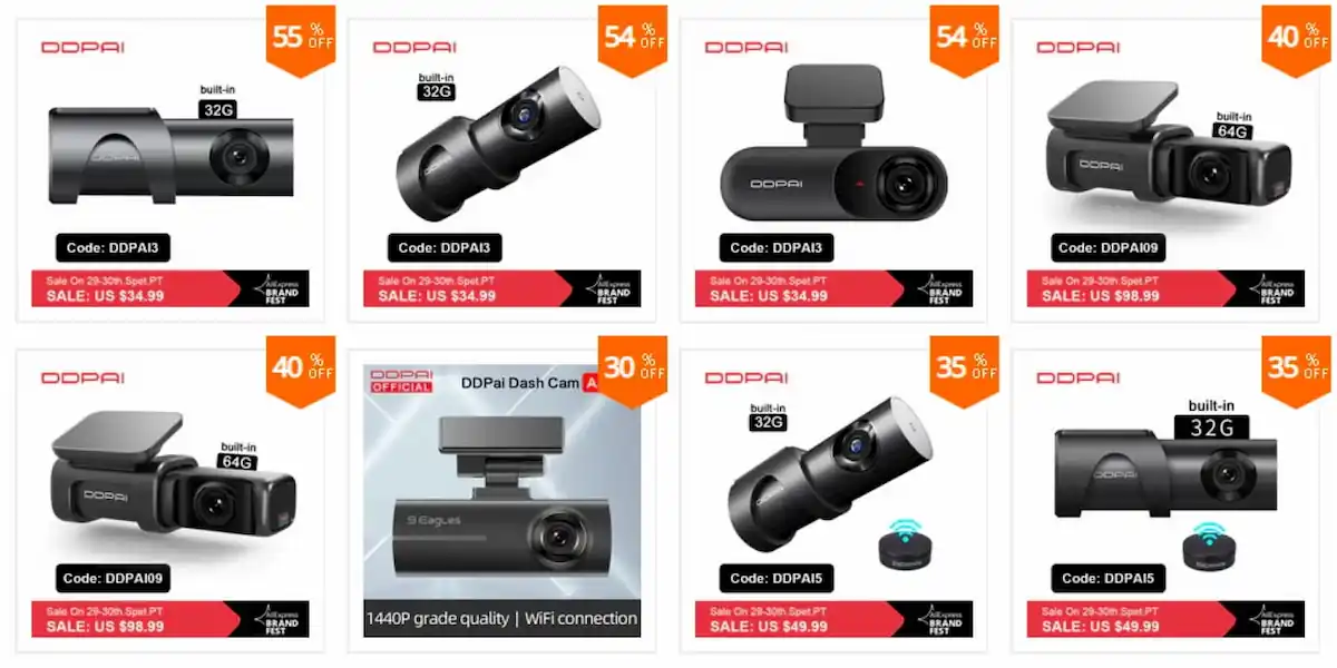 DDPAI Store on AliExpress Car Security Cameras