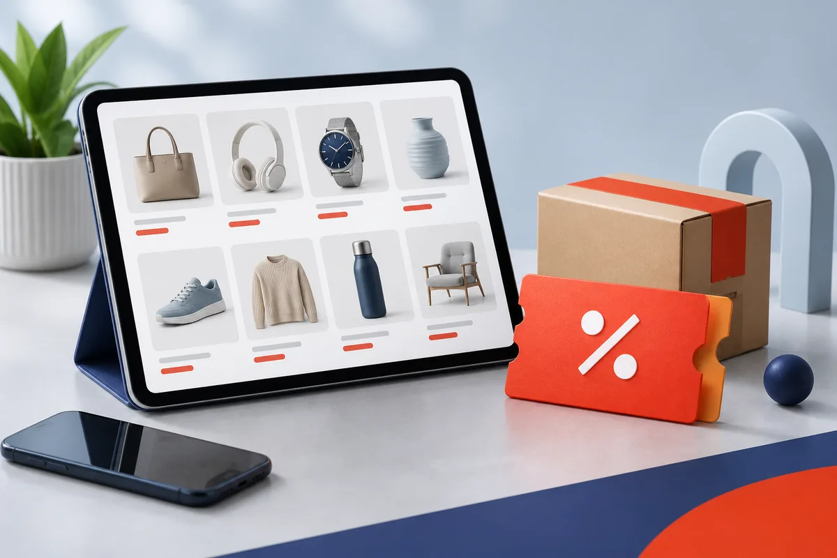 Ilustração do guia de compras da loja oficial do AliExpress para PUWD